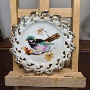 Decorative Plate with Bird Design